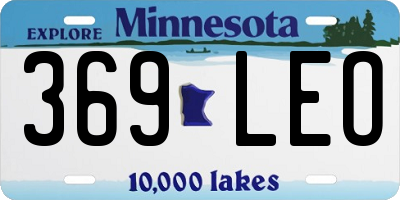 MN license plate 369LEO