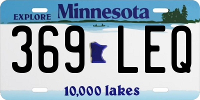 MN license plate 369LEQ