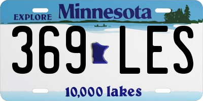 MN license plate 369LES