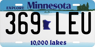 MN license plate 369LEU