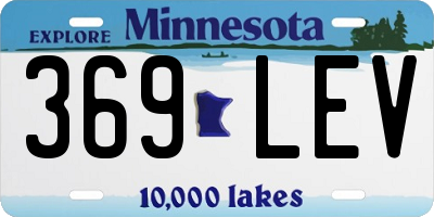 MN license plate 369LEV