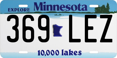 MN license plate 369LEZ
