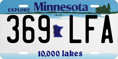 MN license plate 369LFA