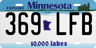 MN license plate 369LFB