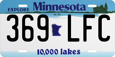 MN license plate 369LFC
