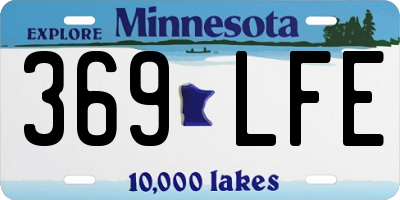 MN license plate 369LFE