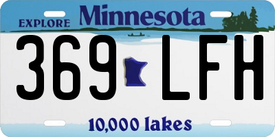 MN license plate 369LFH