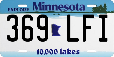 MN license plate 369LFI