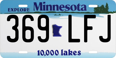 MN license plate 369LFJ