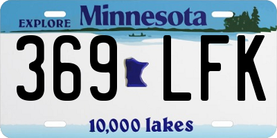 MN license plate 369LFK