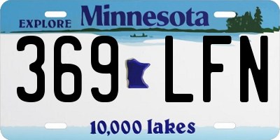 MN license plate 369LFN