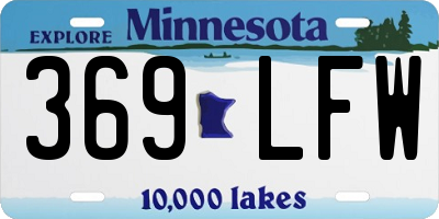 MN license plate 369LFW