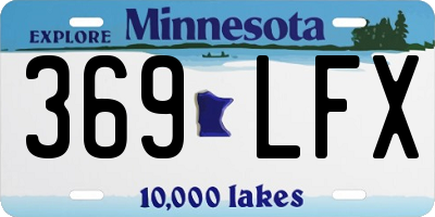 MN license plate 369LFX