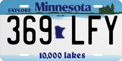 MN license plate 369LFY