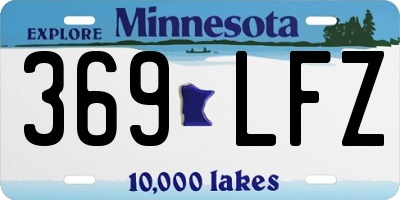MN license plate 369LFZ
