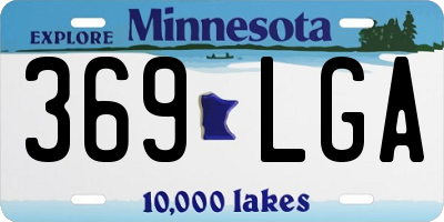MN license plate 369LGA