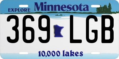 MN license plate 369LGB