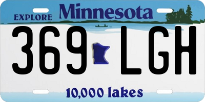 MN license plate 369LGH