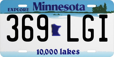 MN license plate 369LGI