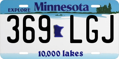 MN license plate 369LGJ