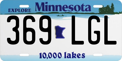 MN license plate 369LGL