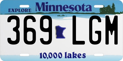 MN license plate 369LGM