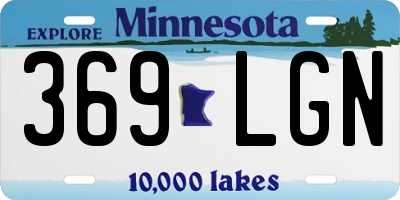 MN license plate 369LGN