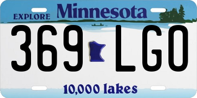 MN license plate 369LGO