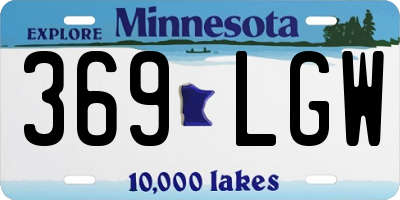 MN license plate 369LGW