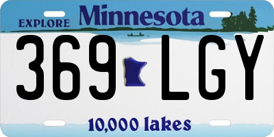 MN license plate 369LGY