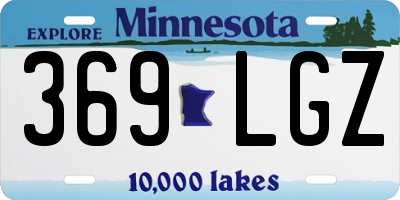MN license plate 369LGZ