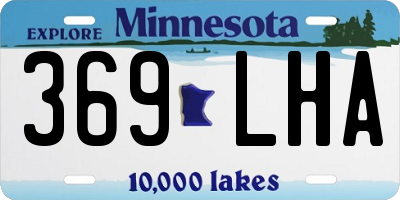 MN license plate 369LHA