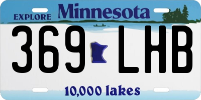 MN license plate 369LHB
