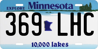 MN license plate 369LHC