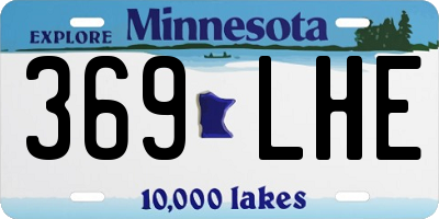 MN license plate 369LHE