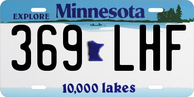 MN license plate 369LHF