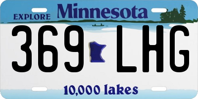 MN license plate 369LHG