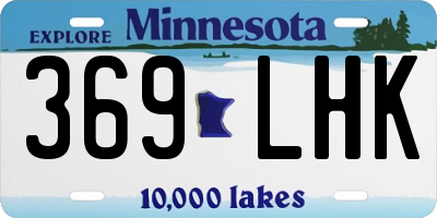MN license plate 369LHK