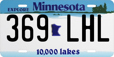 MN license plate 369LHL