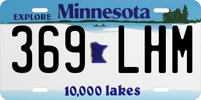 MN license plate 369LHM
