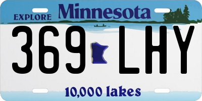 MN license plate 369LHY