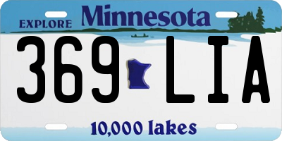 MN license plate 369LIA