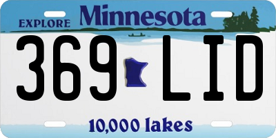 MN license plate 369LID
