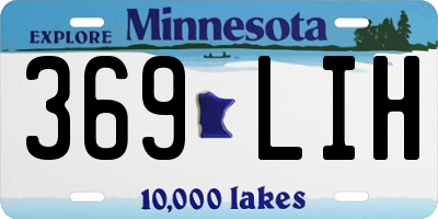 MN license plate 369LIH
