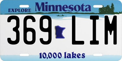 MN license plate 369LIM