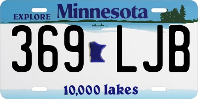 MN license plate 369LJB