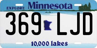 MN license plate 369LJD