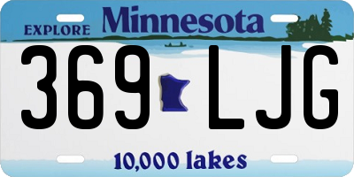 MN license plate 369LJG