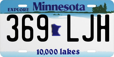 MN license plate 369LJH