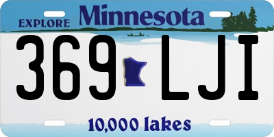 MN license plate 369LJI